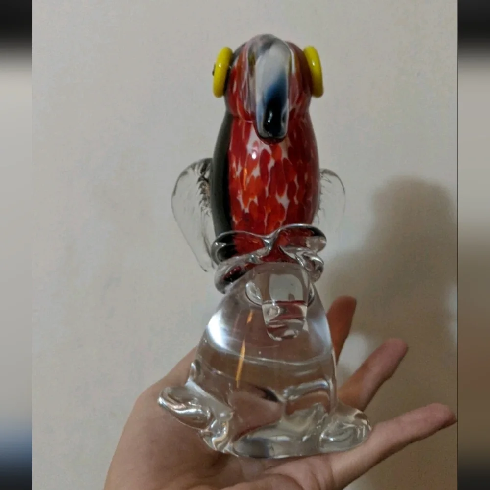 Colorful Glass Toucan Bird Figurine Art
